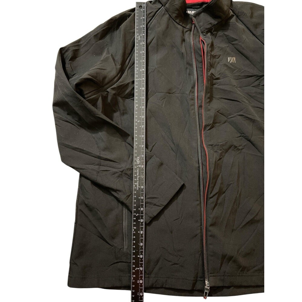 Sunice Men’s Black Softshell Jacket Size XL Polyester Spandex Zip Up Defect Read - Picture 10 of 10